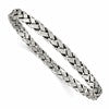 Sterling Silver Antiqued 5.25mm Slip-on Bangle