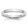 Sterling Silver Rhodium-plated 3mm Bevel Edge Size 7 Band