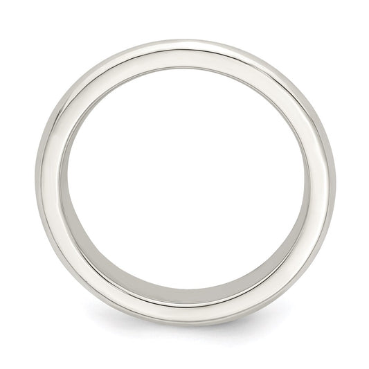 Sterling Silver 4mm Beveled Edge Size 10.5 Band