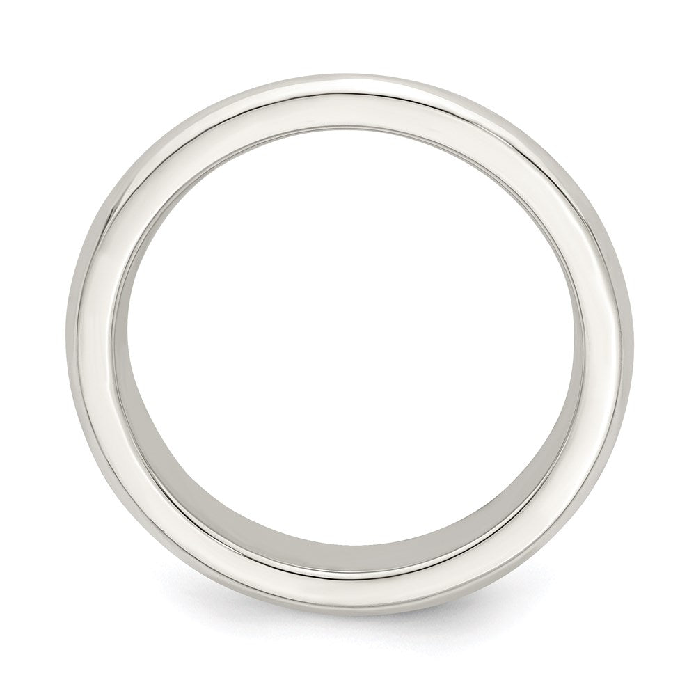 Sterling Silver 4mm Beveled Edge Size 4.5 Band