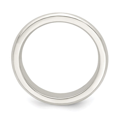 Sterling Silver 4mm Beveled Edge Size 6.5 Band