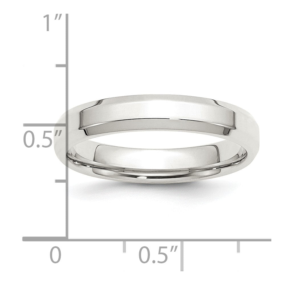 Sterling Silver 4mm Beveled Edge Size 11.5 Band
