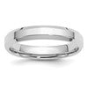 Sterling Silver Rhodium-plated 4mm Bevel Edge Size 7 Band