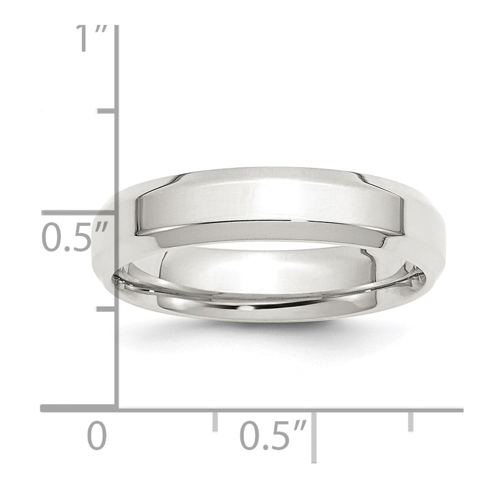 Sterling Silver 5mm Beveled Edge Size 12 Band