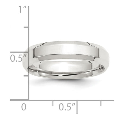 Sterling Silver 5mm Beveled Edge Size 5.5 Band