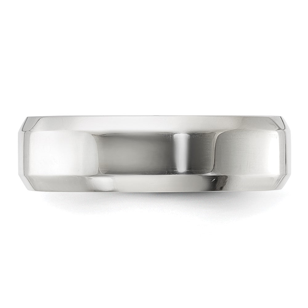 Sterling Silver 6mm Beveled Edge Size 12 Band