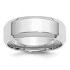 Sterling Silver Rhodium-plated 8mm Bevel Edge Size 10 Band