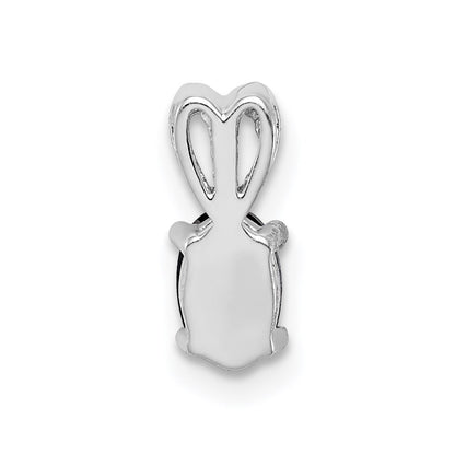 Sterling Silver Rhodium-plated Created Sapphire Pendant