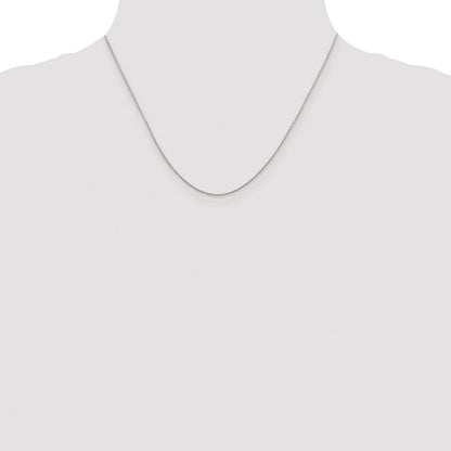 Sterling Silver Rhodium-plated .8mm 8 Sided Box Chain