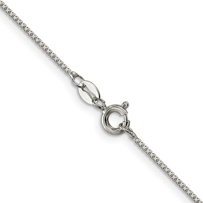 Sterling Silver 1mm 8 Sided Box Chain