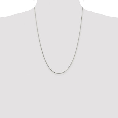 Sterling Silver Rhodium-plated 1mm 8 Sided Box Chain