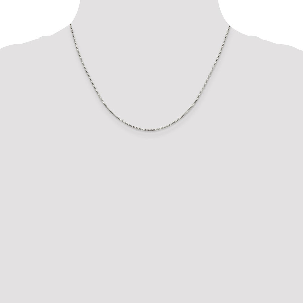 Sterling Silver 1.15mm 8 Sided w/2in ext. Box Chain