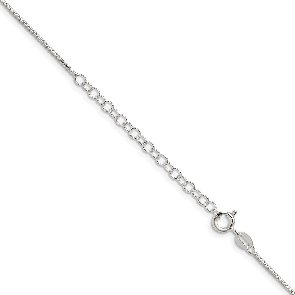 Sterling Silver 1.15mm 8 Sided w/2in ext. Box Chain