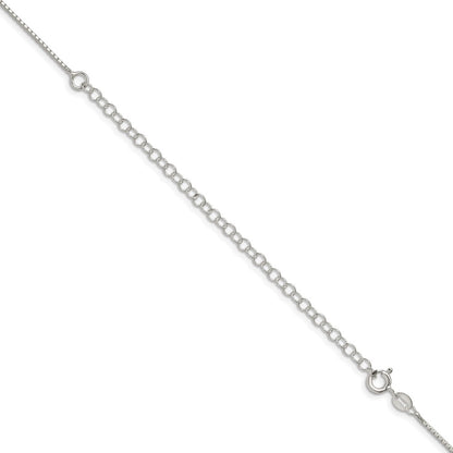 Sterling Silver 1.15mm 8 Sided w/4in ext. Box Chain