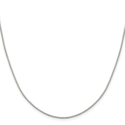 Sterling Silver Rhodium-plated 1.15mm 8 Sided Box Chain