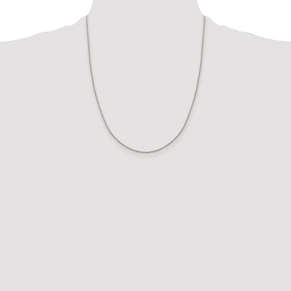 Sterling Silver Rhodium-plated 1.15mm 8 Sided Box Chain