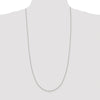 Sterling Silver Rhodium-plated 1.15mm 8 Sided Diamond-cut Box Chain