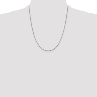 Sterling Silver 1.25mm 8 Sided Box Chain