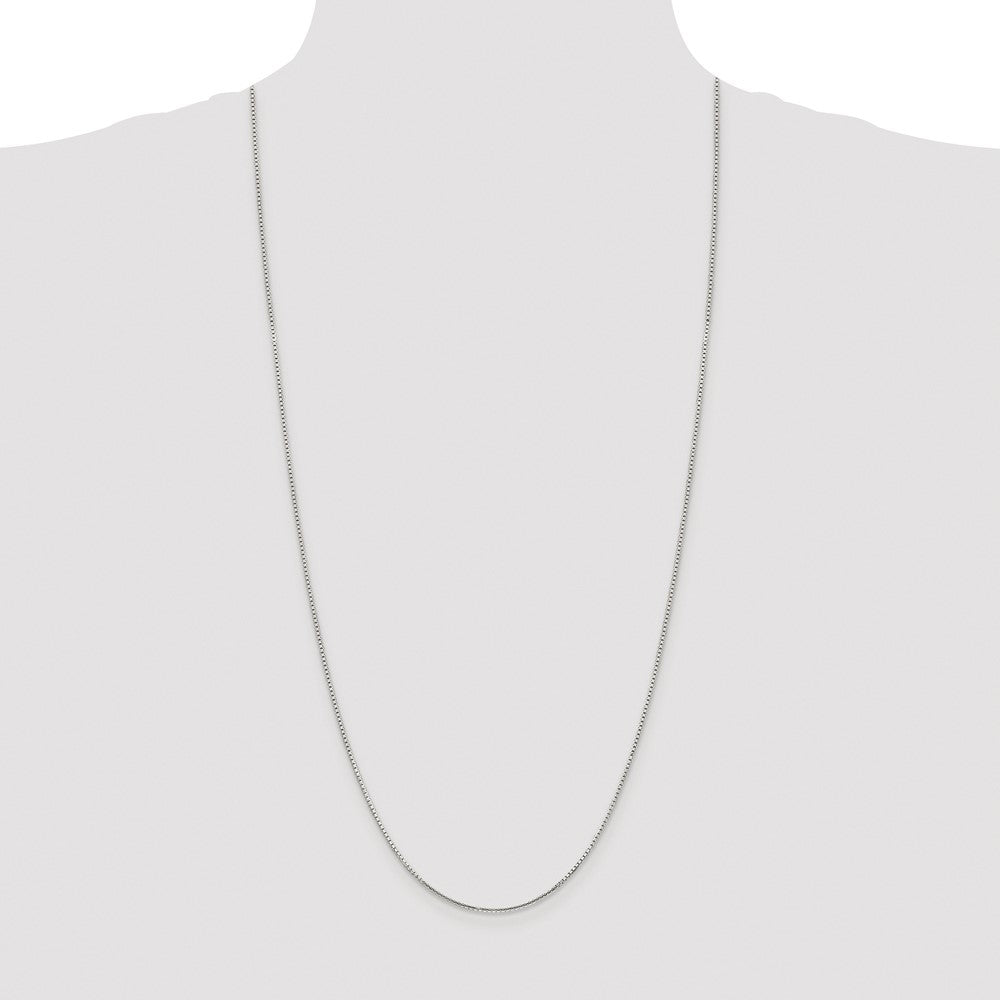 Sterling Silver Rhodium-plated 1.25mm 8 Sided Box Chain