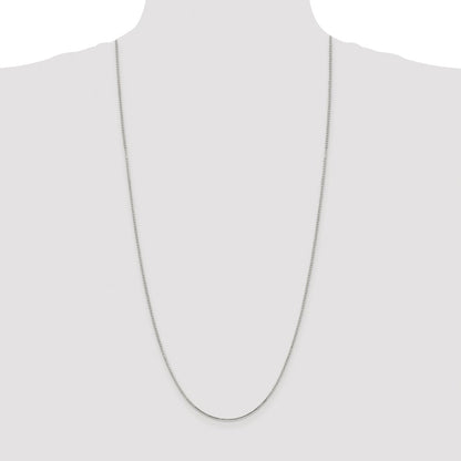 Sterling Silver Rhodium-plated 1.25mm 8 Sided Box Chain
