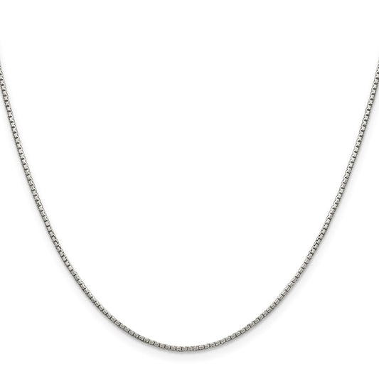 Sterling Silver 1.35mm 8 Sided Box Chain
