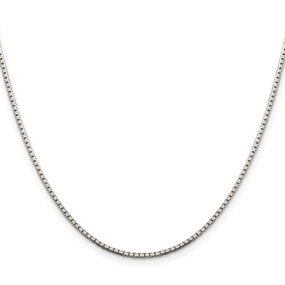 Sterling Silver 1.5mm 8 Sided w/2in ext. Box Chain