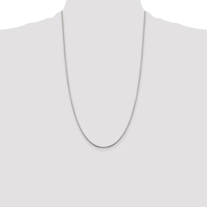 Sterling Silver 1.5mm 8 Sided Box Chain