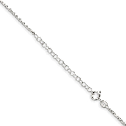 Sterling Silver 1.5mm 8 Sided w/2in ext. Box Chain