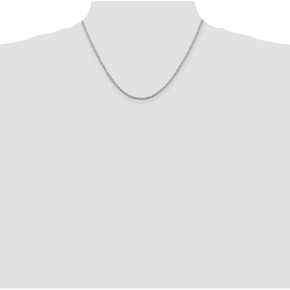 Sterling Silver 1.7mm 8 Sided Box Chain
