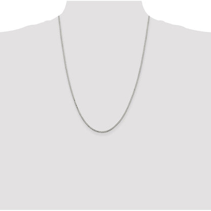 Sterling Silver 1.7mm 8 Sided Box Chain
