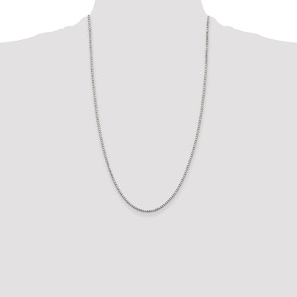 Sterling Silver 1.7mm 8 Sided Box Chain