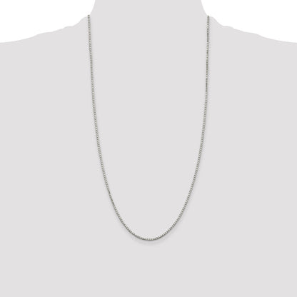 Sterling Silver 1.7mm 8 Sided Box Chain