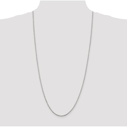 Sterling Silver 1.7mm 8 Sided Box Chain