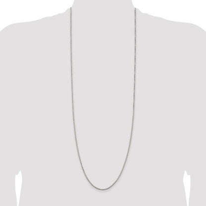 Sterling Silver 1.7mm 8 Sided Box Chain
