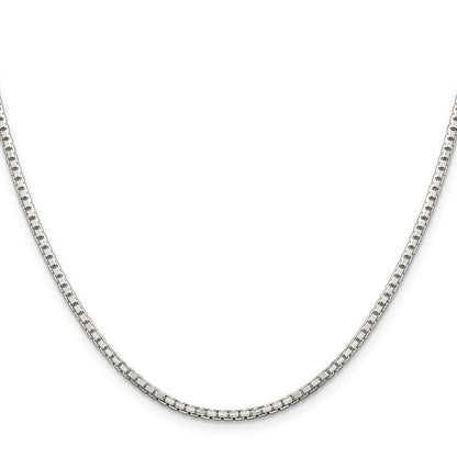 Sterling Silver 2mm 8 Sided Box Chain