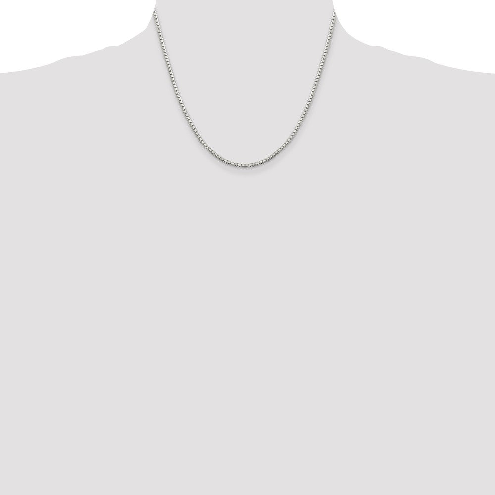 Sterling Silver 2mm 8 Sided Box Chain
