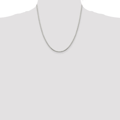 Sterling Silver 2mm 8 Sided Box Chain