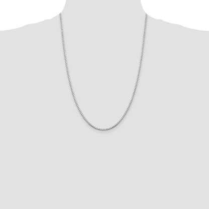 Sterling Silver 2mm 8 Sided Box Chain