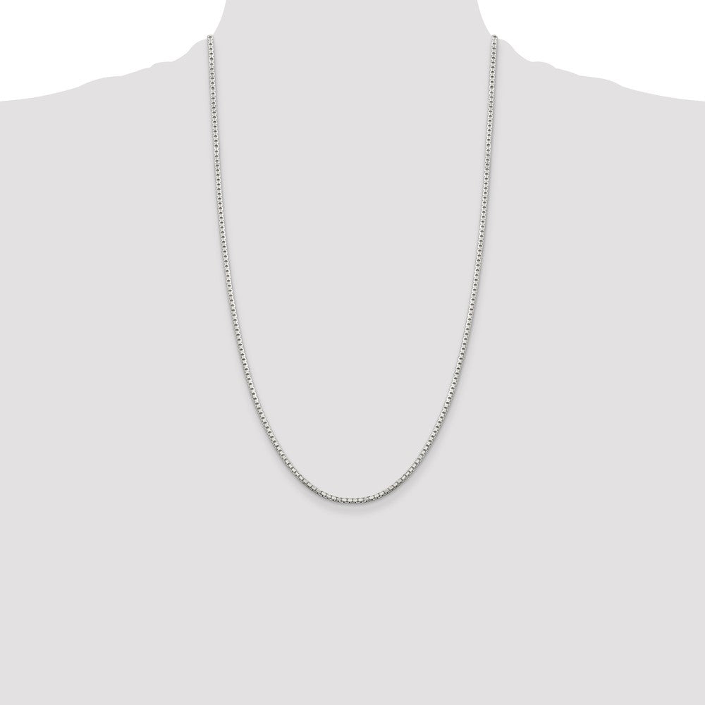 Sterling Silver 2mm 8 Sided Box Chain