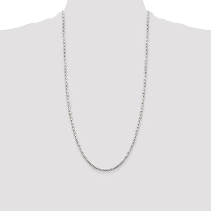 Sterling Silver 2mm 8 Sided Box Chain