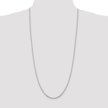 Sterling Silver 2mm 8 Sided Box Chain