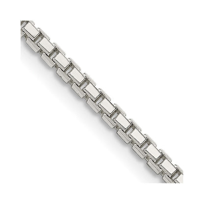 Sterling Silver 2mm 8 Sided Box Chain