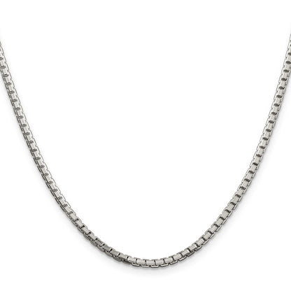Sterling Silver 2.5mm 8 Sided Box Chain