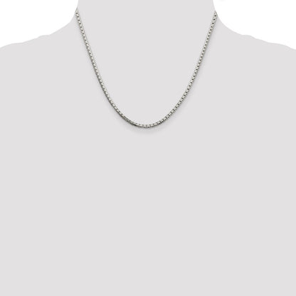 Sterling Silver 2.5mm 8 Sided Box Chain