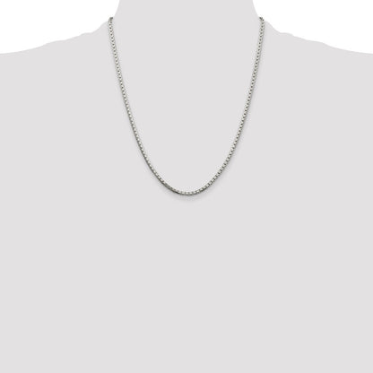 Sterling Silver 2.5mm 8 Sided Box Chain