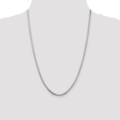 Sterling Silver 2.5mm 8 Sided Box Chain