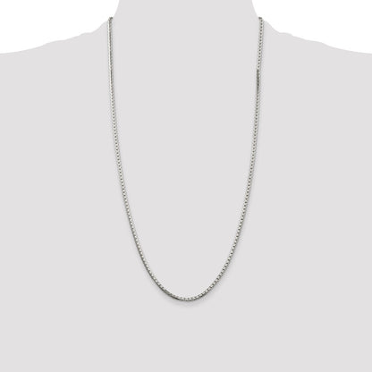 Sterling Silver 2.5mm 8 Sided Box Chain