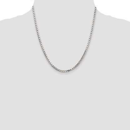 Sterling Silver 2.9mm 8 Sided Box Chain