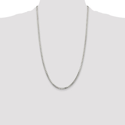 Sterling Silver 2.9mm 8 Sided Box Chain