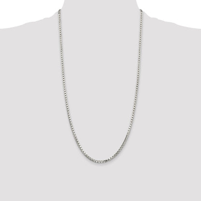 Sterling Silver 2.9mm 8 Sided Box Chain